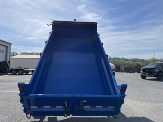 New 2025 Sure-Trac 7X14 14k Blue Dump Trailer