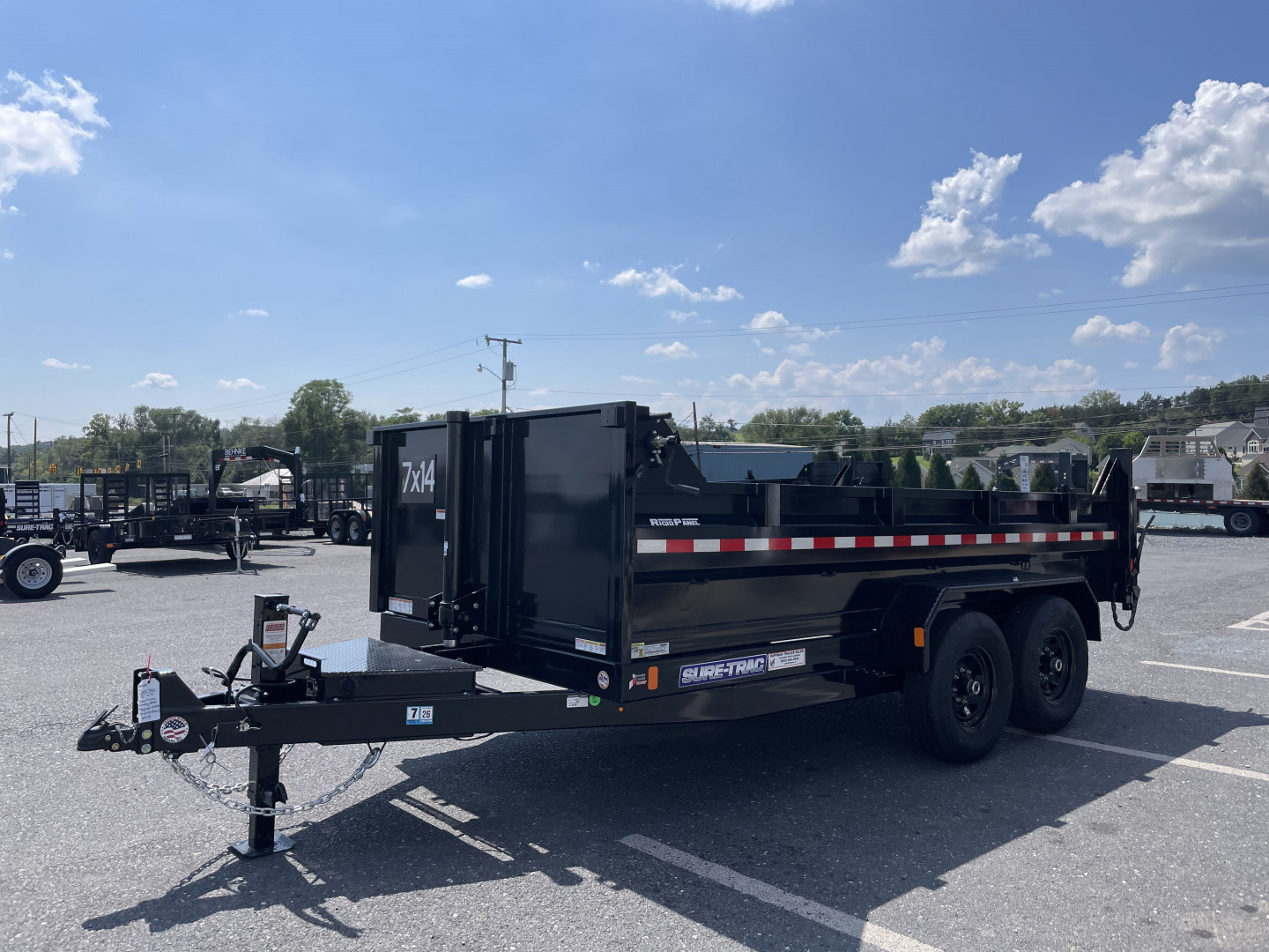 New 2026 Sure-Trac 7x14 Telescopic Dump Trailer MANUFACTURES SAVINGS! $10,795 WHILE SUPPLIES LAST!