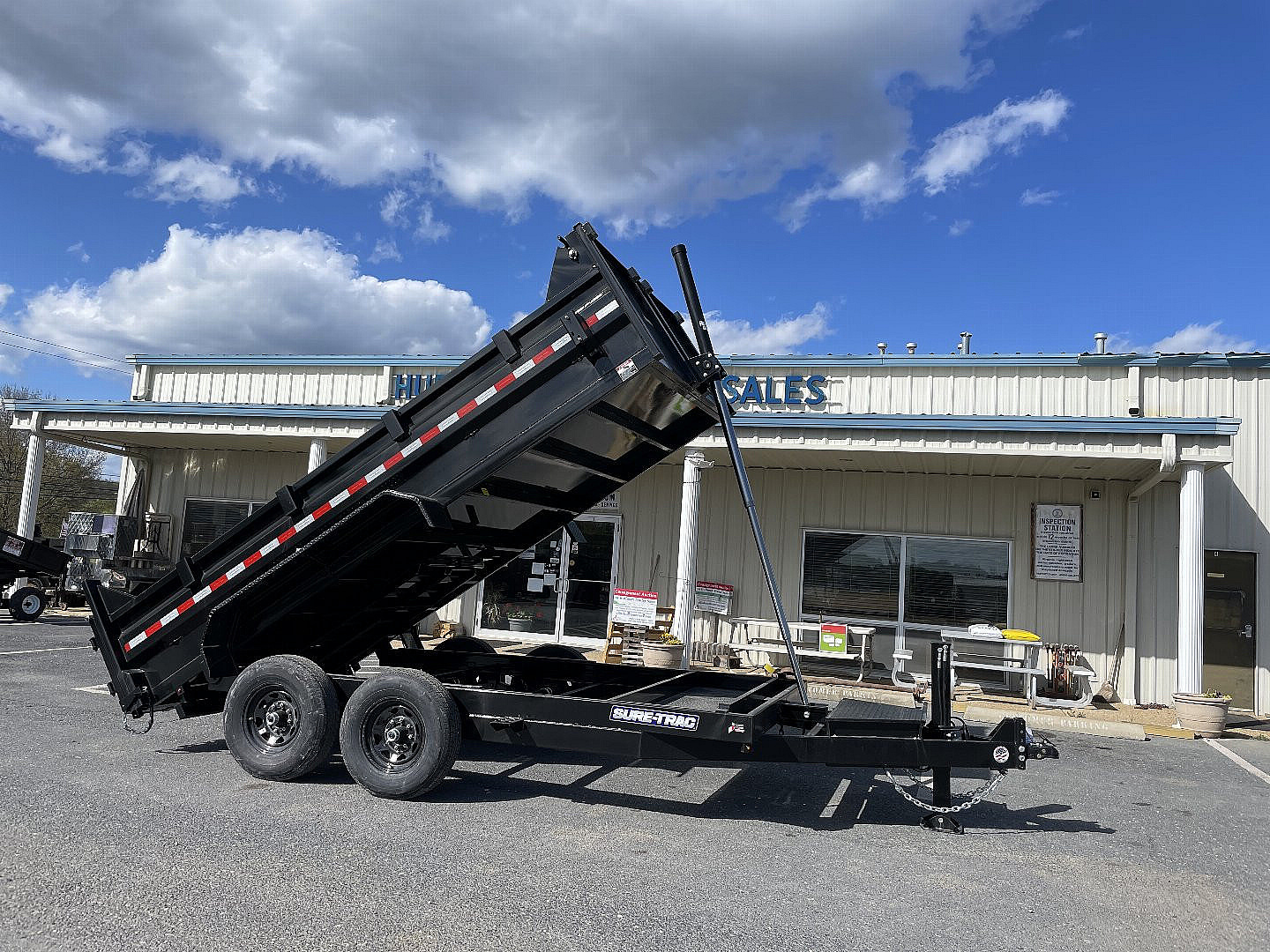 New 2025 Sure-Trac 7X14 Dump Trailer with Hydraulic Jack