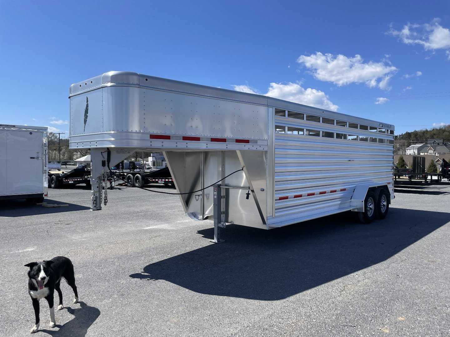 New Featherlite 6'7"x20' Aluminum Stock Trailer