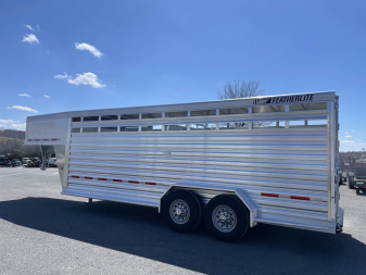 New Featherlite 6'7"x20' Aluminum Stock Trailer