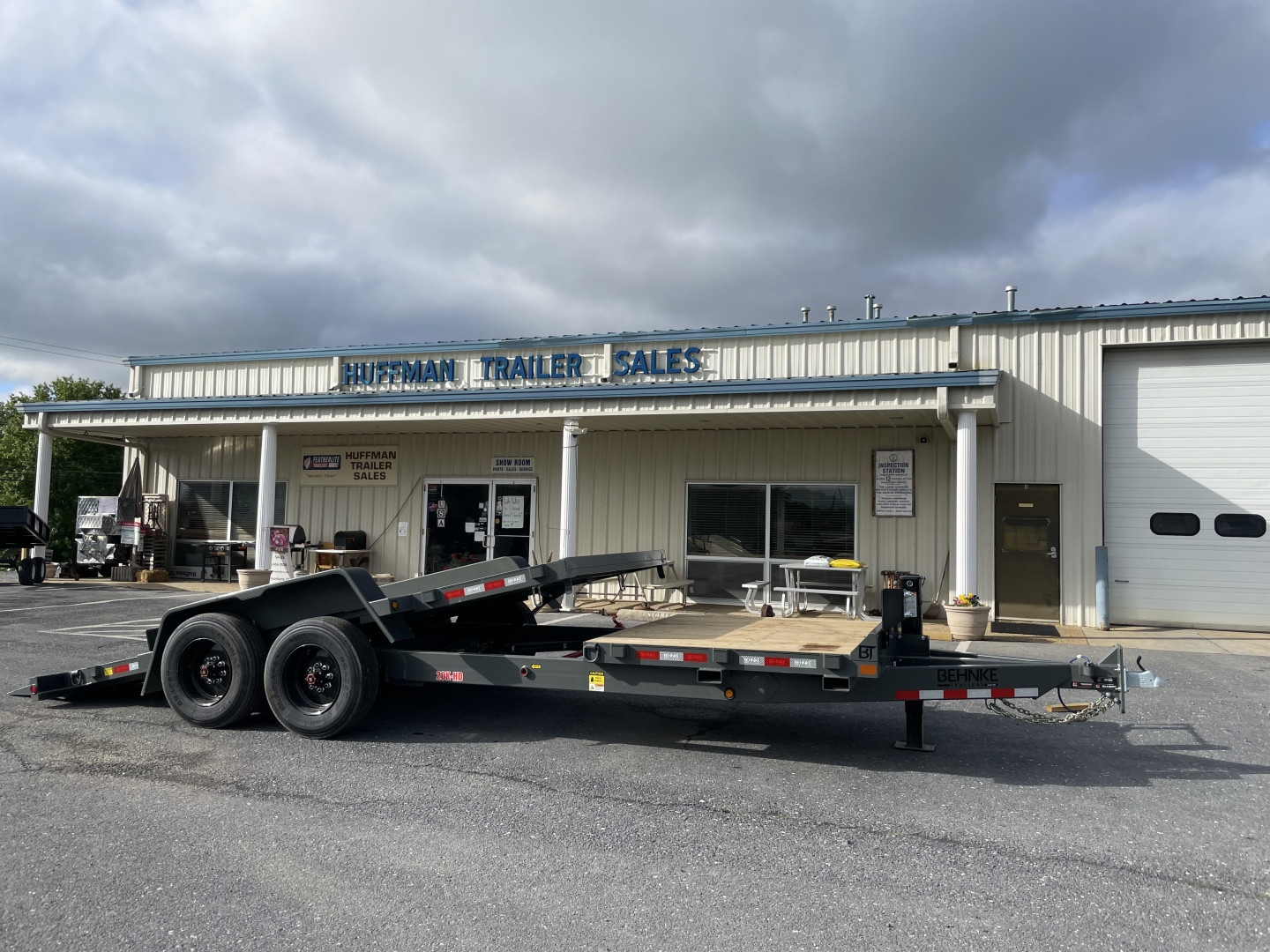 New 2025 Behnke 82"X16+6 20K Tilt Equipment Trailer