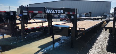 New 2025 Walton Trailer 30' GN TRIPLE AXLE Flatbed Trailer