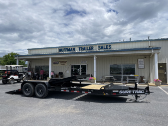 New 2025 Sure-Trac 82"X16+4 Pro Series Tilt Equipment Trailer