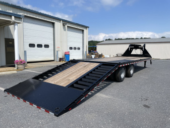 New 2025 Sure-Trac 102"X22+10 Hydraulic Tail 25.9K Equipment Trailer