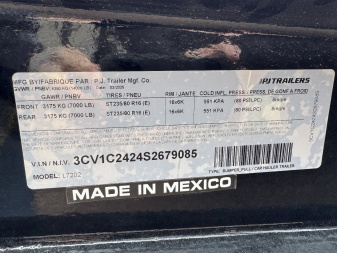 New 2025 PJ Trailers L7-20 14K Deckover Trailer