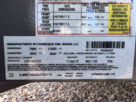 New 2025 Midsota TBWB-24 17.6K Tilt Trailer