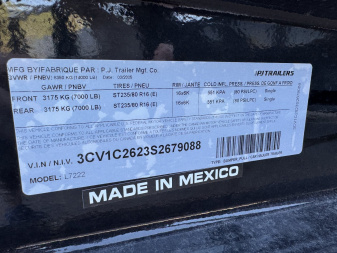 New 2025 PJ Trailers L7-22 14K Deckover BP Trailer