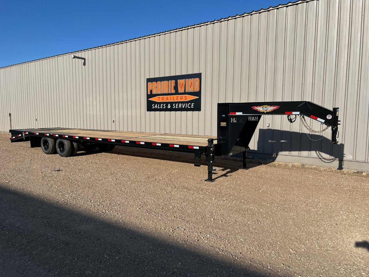 New 2025 H&H Trailers 33' Tandem Dual Gooseneck Flatbed Trailer