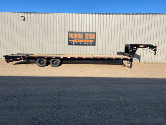 New 2025 H&H Trailers 33' Tandem Dual Gooseneck Flatbed Trailer