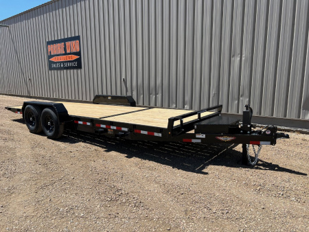 New 2025 H & H 22' Tiltbed Equipment Trailer 16' + 6'