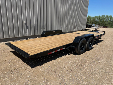 New 2025 H & H 22' Tiltbed Equipment Trailer 16' + 6'