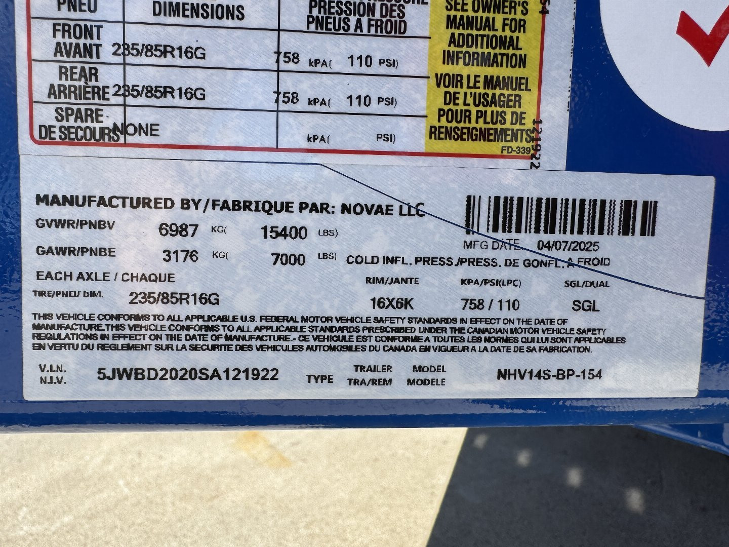 New 2025 Midsota HV14 15.4K Dump Trailer