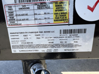 New 2025 Midsota NET8222-BP-154  Equipment Trailer