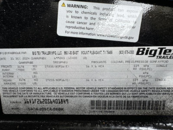 New 2025 Big Tex Trailers 14OA-20 Deckover Trailer