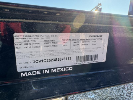 New 2025 PJ Trailers 20' Carhauler C5 Equipment Trailer