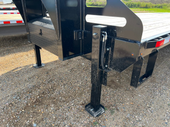 New 2025 Midsota 36' Gooseneck Hydraulic Tail Flatbed Trailer