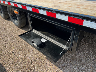 New 2025 Midsota 36' Gooseneck Hydraulic Tail Flatbed Trailer