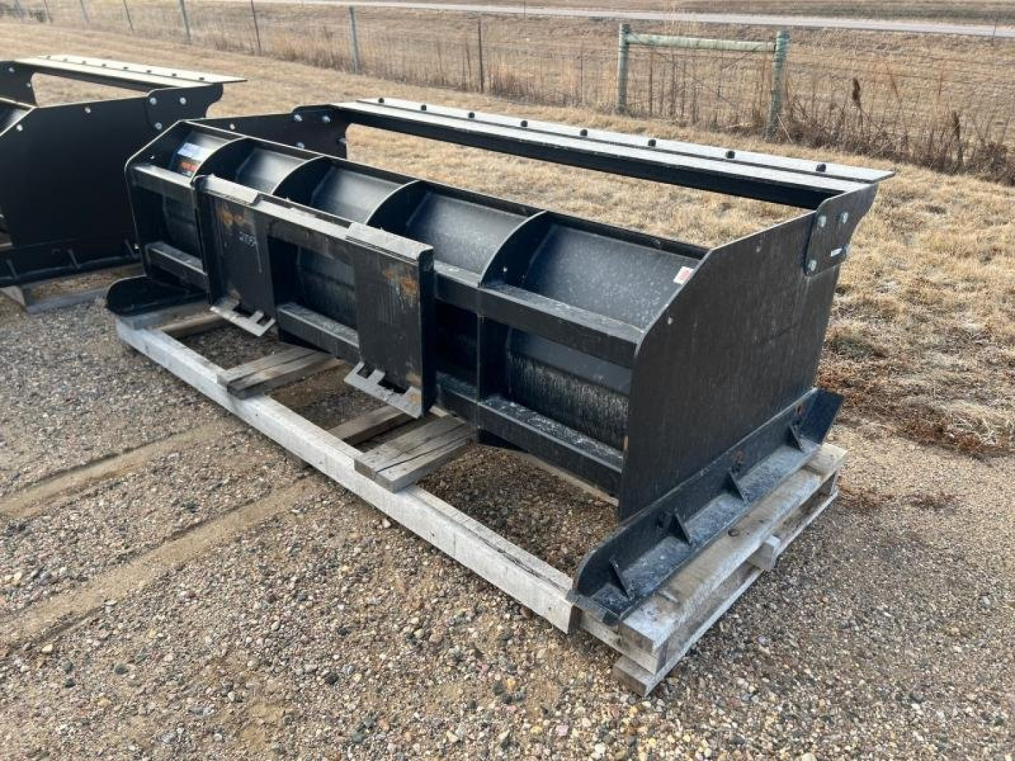 Used Jenkins 8' Skid Steer Snow Pusher w/back drag