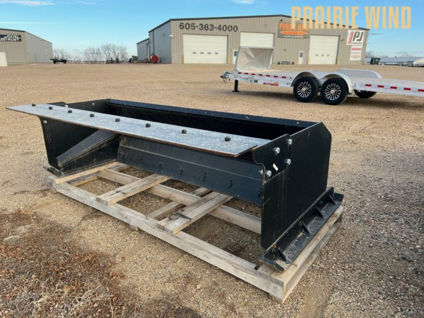 Used Jenkins 8' Skid Steer Snow Pusher w/back drag