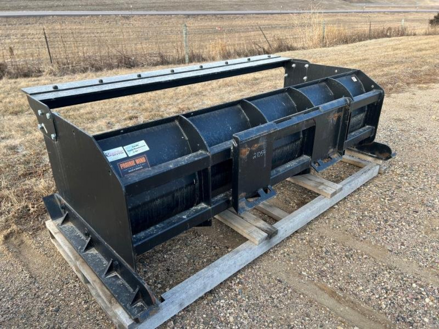 Used Jenkins 8' Skid Steer Snow Pusher w/back drag