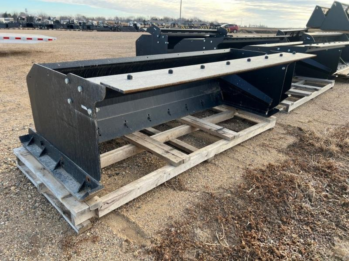 Used Jenkins 8' Skid Steer Snow Pusher w/back drag