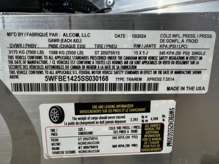 New 2025 ALCOM 7.5 X 14 Aluminum Cargo / Enclosed Trailer