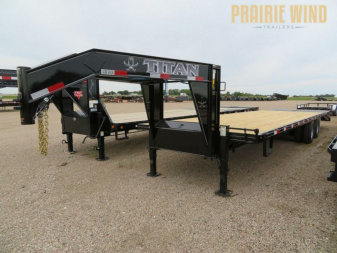 New Titan 28 Tandem Dual GN Trailer w/ Wide Glide Tail