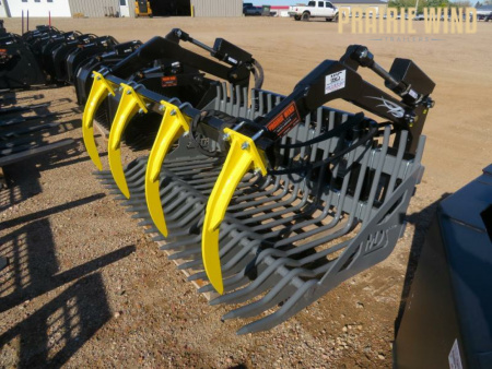 New MDS 6' Skid Steer Grapple Rockbucket