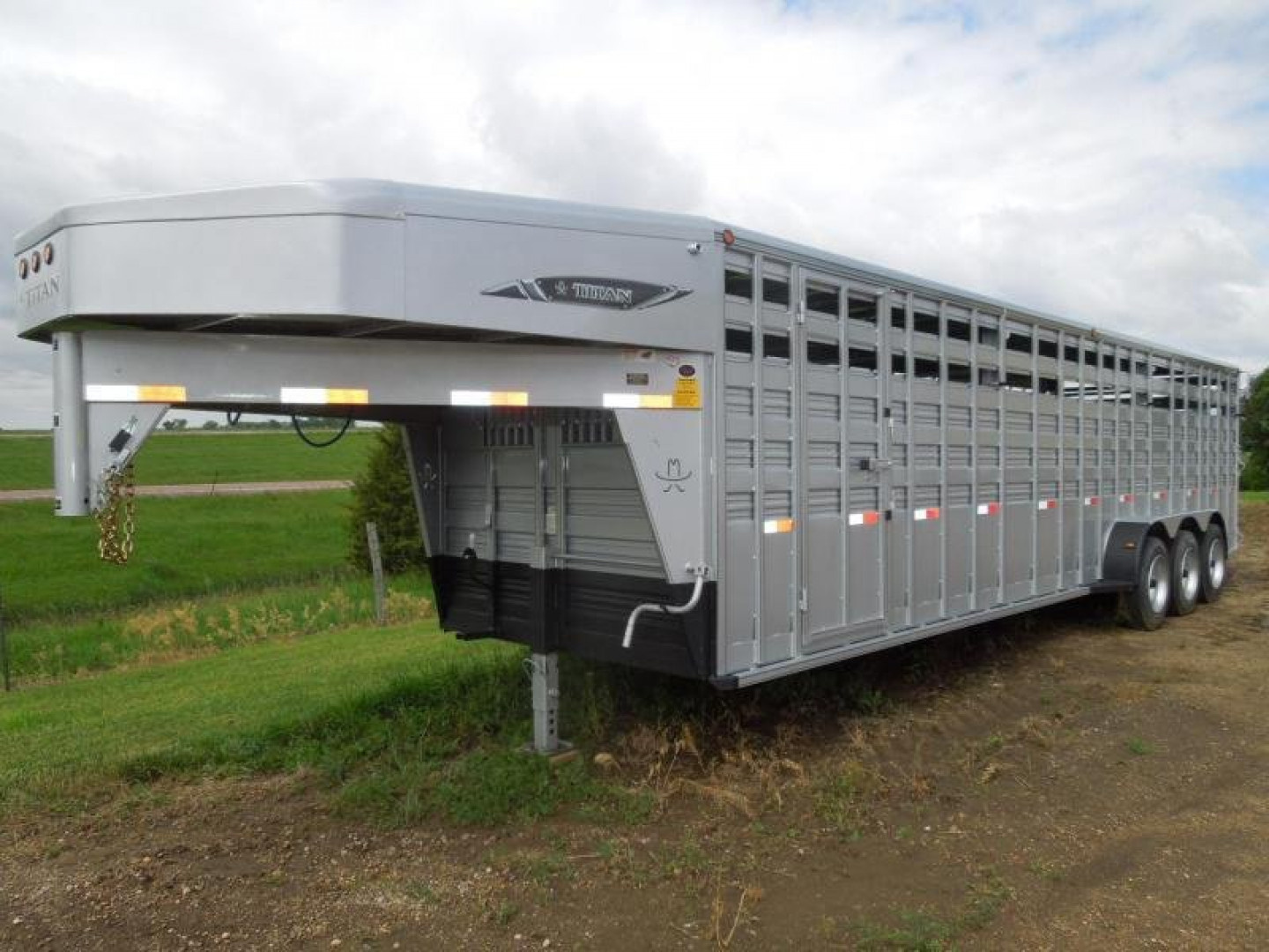 New 2025 Titan Standard 30 GN Triple Axle Stock Trailer