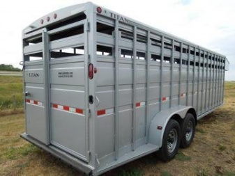 New 2025 Titan Standard 24 GN Stock Trailer