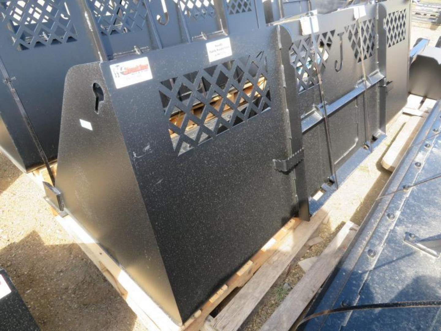 New 2025 Jenkins Iron and Steel 108" Skid Steer Snow/Material Bucket Attachment