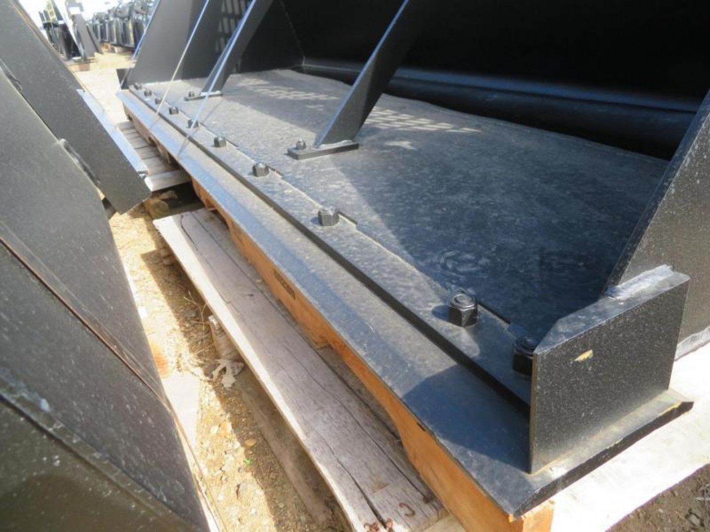 New 2025 Jenkins Iron and Steel 108" Skid Steer Snow/Material Bucket Attachment