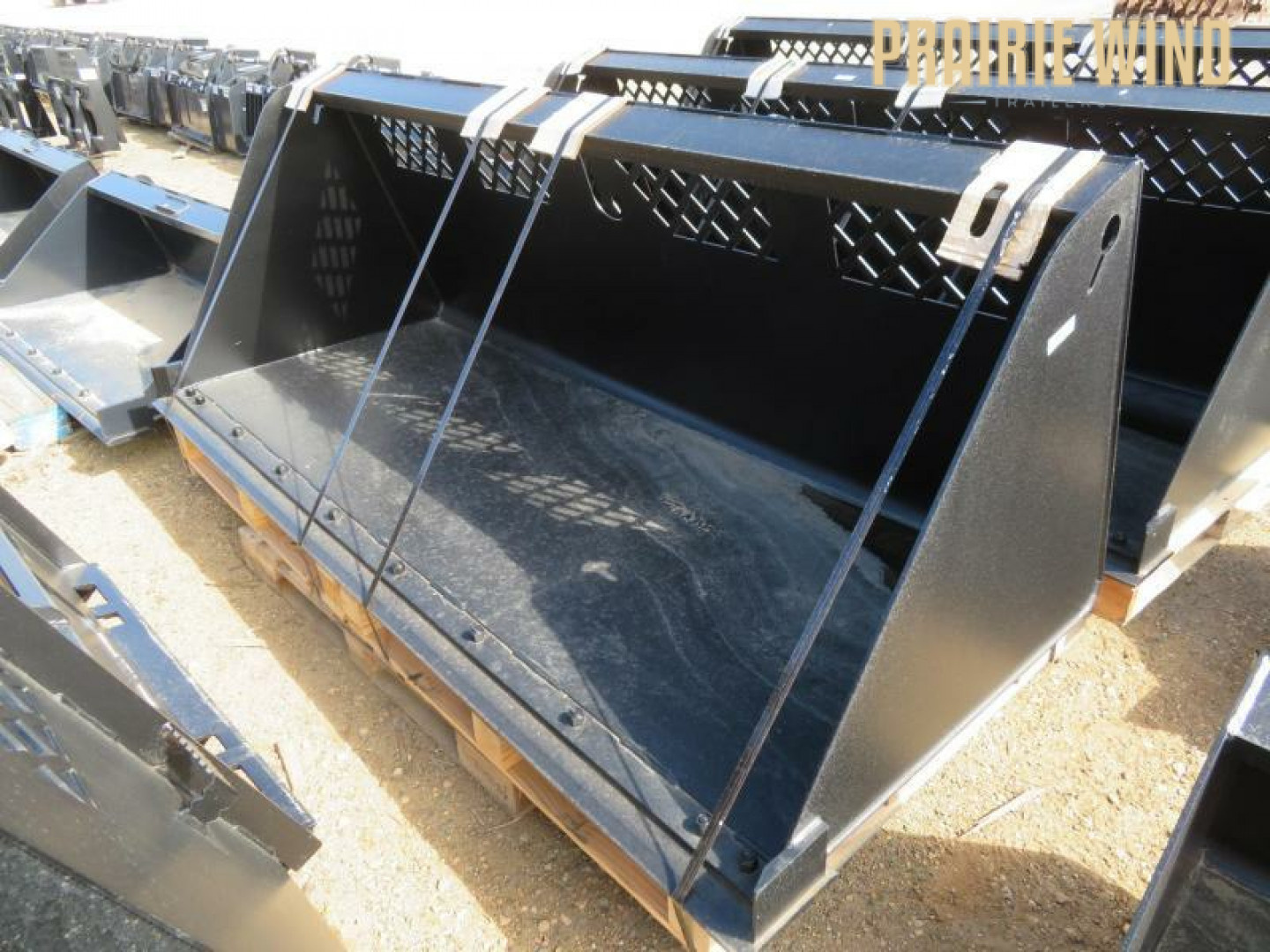 New 2025 Jenkins Iron and Steel 96" Skid Steer Snow/Material Bucket Attachment