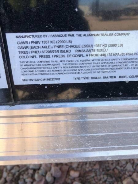 New 2022 ATC 6 x 12 Aluminum Cargo / Enclosed Trailer