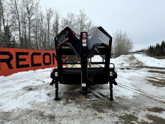 New 2025 HORIZON TRAILERS FTZ 102''X 36' LOW-PRO GOOSE W/Slide in Ramps 25500LB GVW Flatbed Trailer