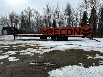 New 2025 HORIZON TRAILERS FTZ 102''X 36' LOW-PRO GOOSE W/Slide in Ramps 25500LB GVW Flatbed Trailer