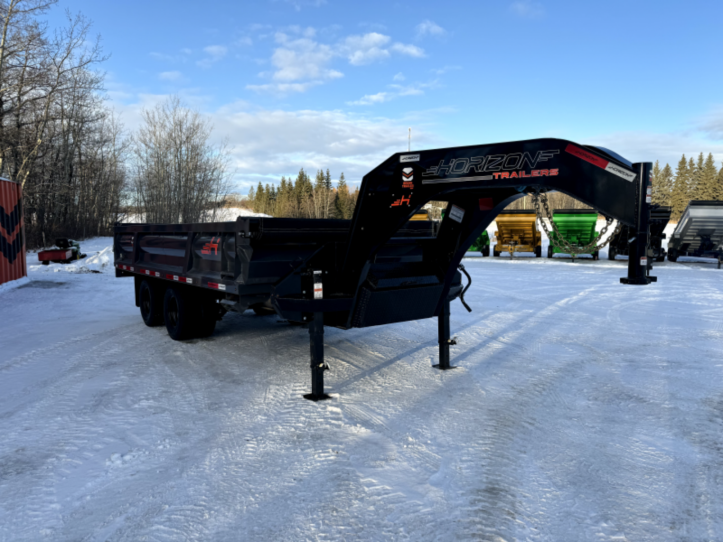 New 2025 Horizon Trailers HZH 96''X16'X 2' H.S Heavy Duty Goose Dump Box 2-12K OilBath 25900LBS GVWR