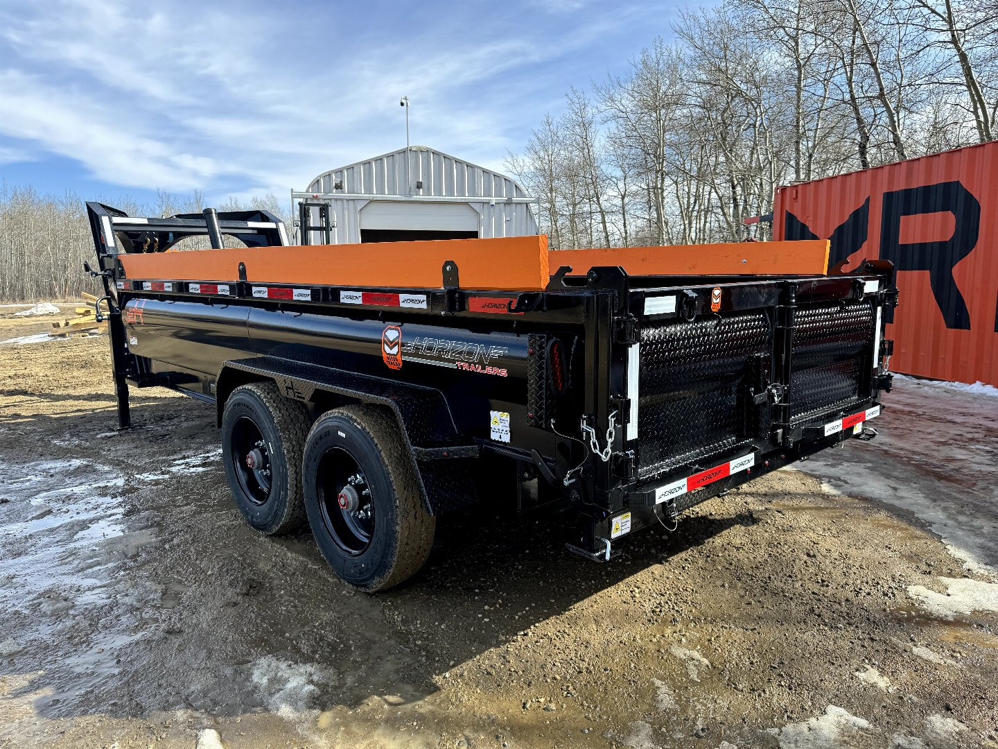 New 2024 Horizon Trailers HZX 83"x16' Gooseneck Dump Box 2-10k Torsion Axles W/2'High Sides 22400LBS GVWR
