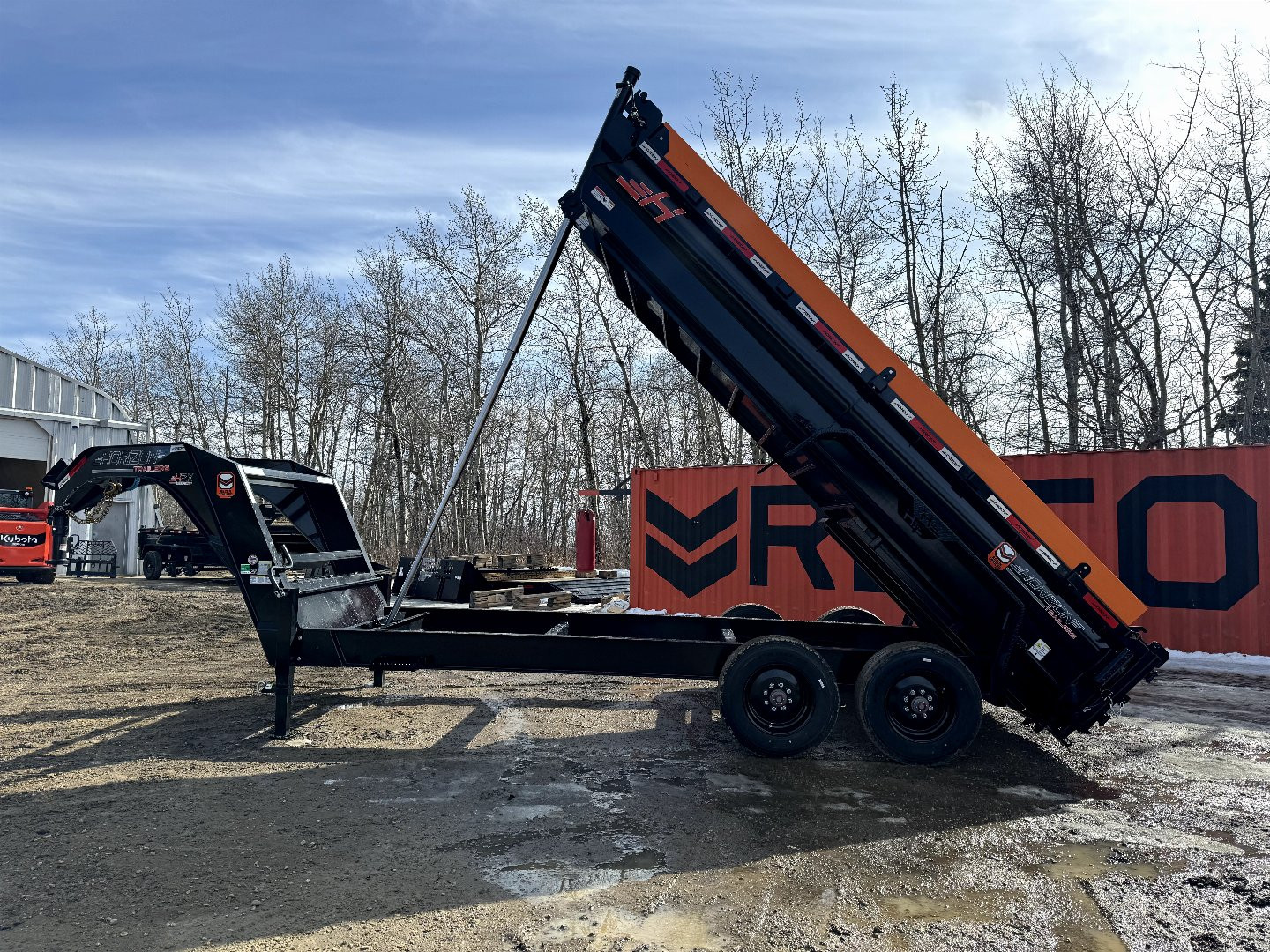 New 2024 Horizon Trailers HZX 83"x16' Gooseneck Dump Box 2-10k Torsion Axles W/2'High Sides 22400LBS GVWR