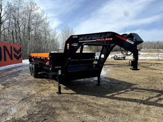 New 2024 Horizon Trailers HZX 83"x16' Gooseneck Dump Box 2-10k Torsion Axles W/2'High Sides 22400LBS GVWR
