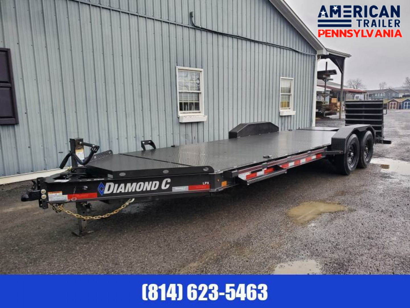 New Diamond C Equipment Trailer / 14.9K GVWR / 82"x22' /Max Ramps