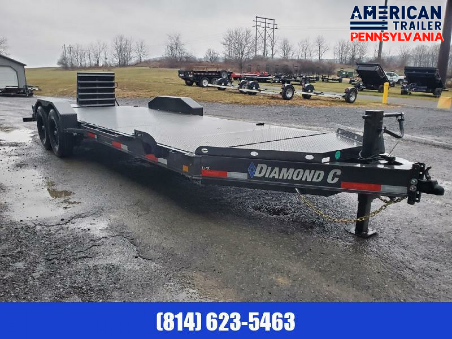 New Diamond C Equipment Trailer / 14.9K GVWR / 82"x22' /Max Ramps