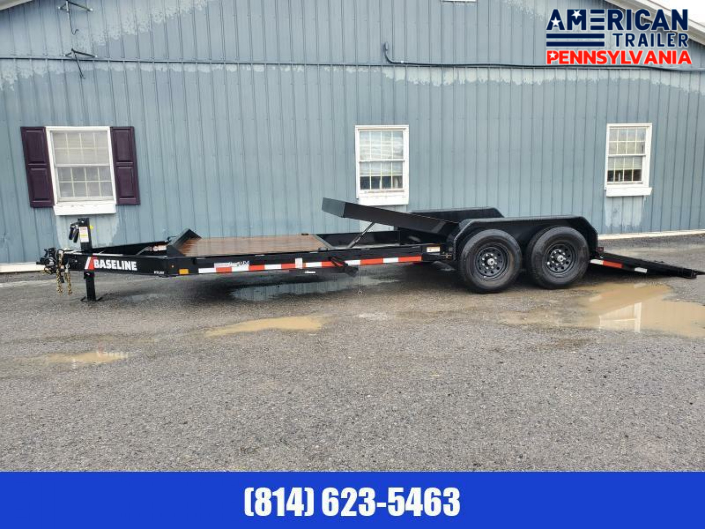 New Baseline Split Tilt Trailer / 14K GVWR / 82"x22' (6' Stationary)