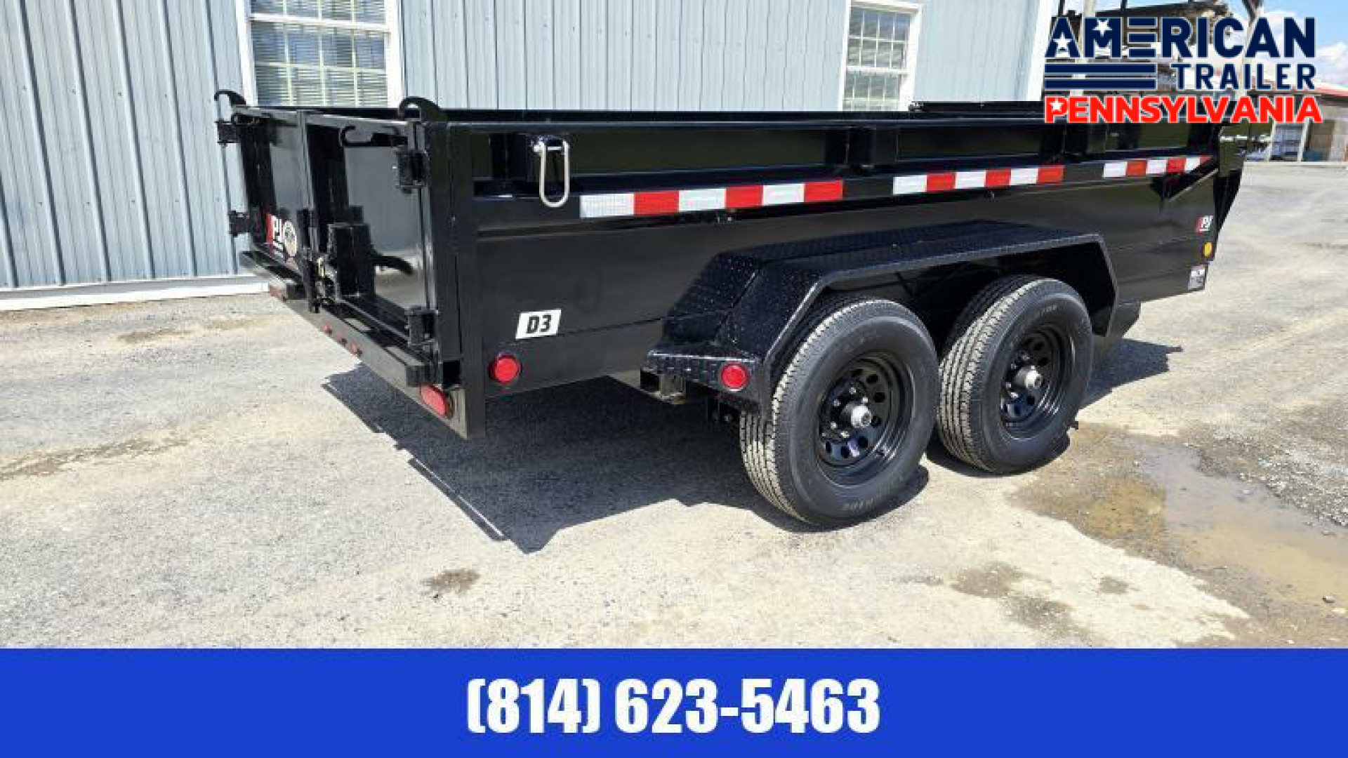 New PJ 72" Tandem Axle Dump / 9.8K GVWR / 72"x12'