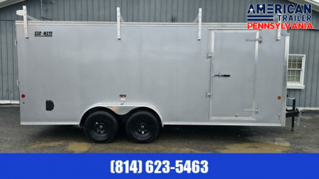 New Car Mate Enclosed Cargo Trailer / 7000 GVWR / 7x18 - Contractor Pkg / 78.5  Interior Height