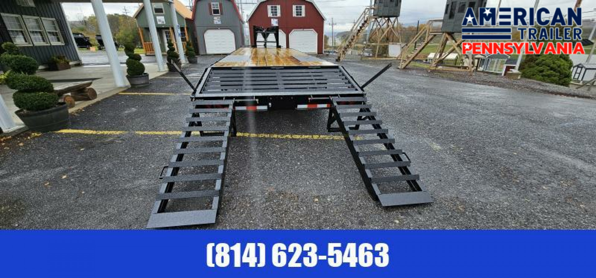 New American Pro Grade Gooseneck Trailer 30' - 25K GVWR - Pop-up Dovetail