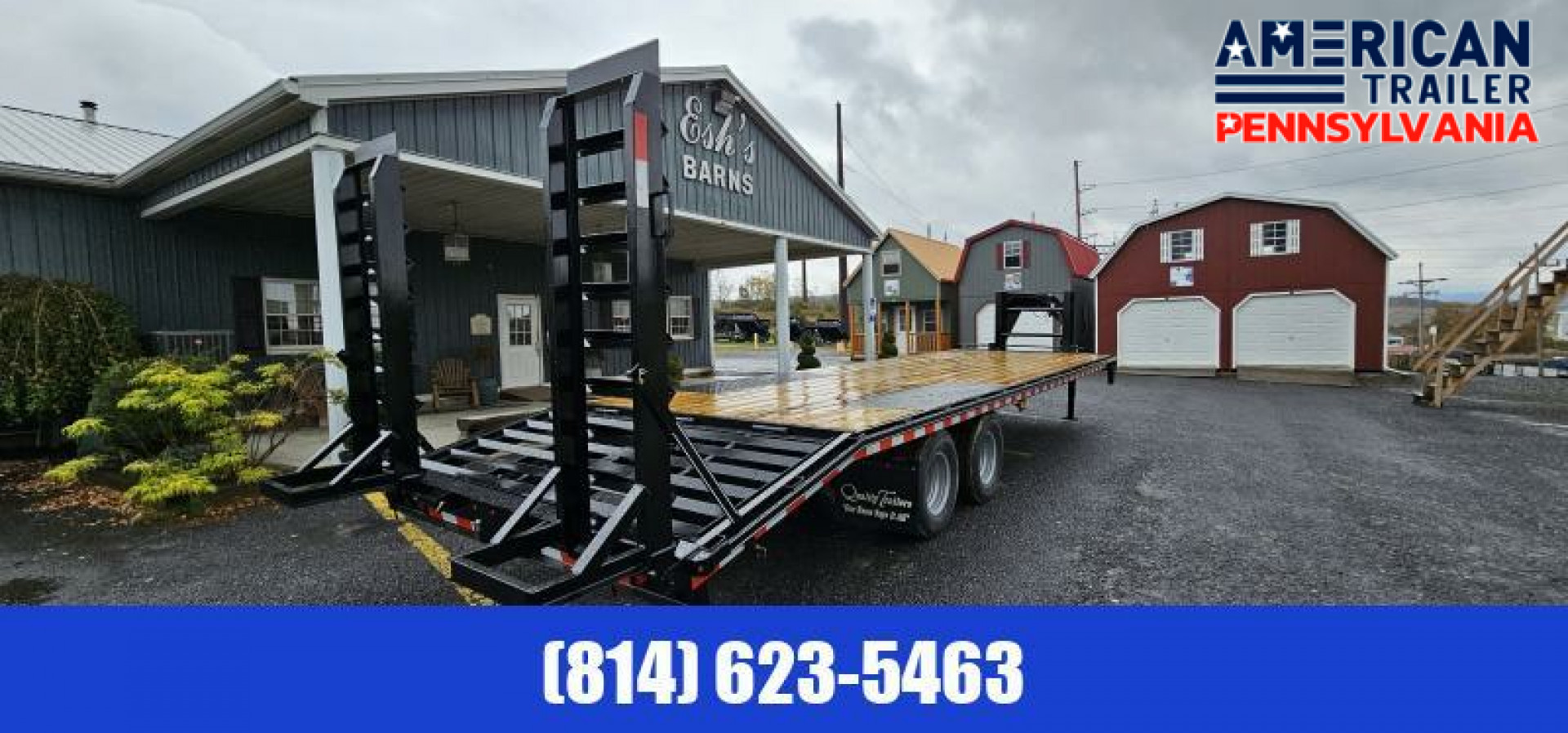 New American Pro Grade Gooseneck Trailer 30' - 25K GVWR - Pop-up Dovetail