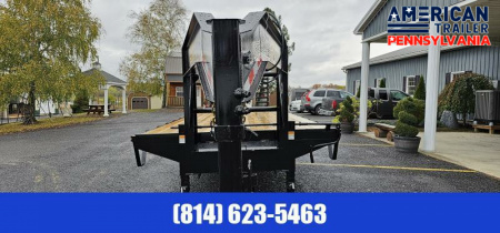 New American Pro Grade Gooseneck Trailer 30' - 25K GVWR - Pop-up Dovetail