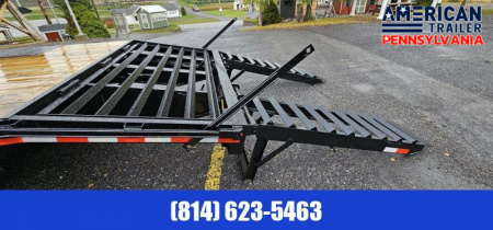 New American Pro Grade Gooseneck Trailer 30' - 25K GVWR - Pop-up Dovetail